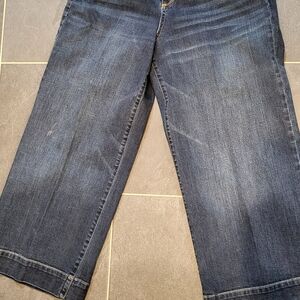 a.n.a Dark Blue Flare & Wide Leg Jeans